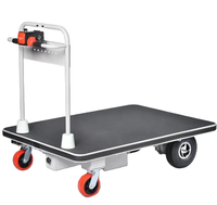 Chariot de plate-forme de Hnad de batterie de puissance de quatre roues chariot à plate-forme électrique de 400kg avec la poignée