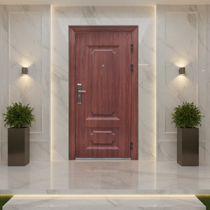 <span class=keywords><strong>Puerta</strong></span> de Entrada de Seguridad Antirrobo de Acero Galvanizado Texturizado y Duradero con Diseño Minimalista para Uso Interior en Apartamentos y Villas - Product Image 1