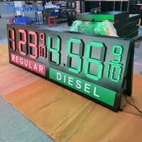 Pantalla grande de un solo dígito de 6 pulgadas y 7 segmentos, Color de emisión rojo Led para gasolinera, señal de precio Led