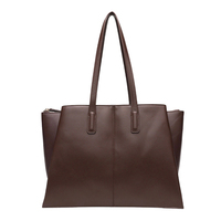 Sac fourre-tout tendance en cuir PU grande capacité pour femme, imperméable, avec fermeture éclair, poignée supérieure, sac à bandoulière, sac à main professionnel avec poches