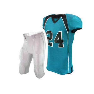 Camisetas de fútbol con logotipo personalizado de alta calidad, uniforme de fútbol americano, aparejos de sarga, cadenas de suministro ágiles transpirables, el mejor precio de fábrica - Product Image 4