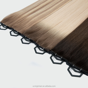 Extensioni per capelli Genius Weft di alta qualità, invisibili, a doppia trama, da un singolo donatore, completamente allineate, in capelli umani russi, fornite dal venditore - Product Image 2