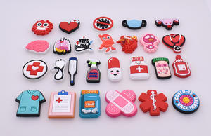 Breloques de chaussures en PVC en gros, série médicale, motifs Pyramide, Amour, Religieux, Fée, Musique, Médecins, Infirmières, Carte de travail, Avion, Décoration DIY - Product Image 3