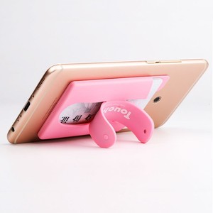 Portefeuille de téléphone portable 2 en 1, <span class=keywords><strong>porte</strong></span>-cartes de crédit, support de téléphone adhésif, <span class=keywords><strong>porte</strong></span>-cartes en silicone avec logo OEM - Product Image 3