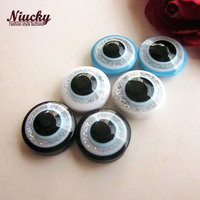 Boutons en résine à tige de 22L 13,8 mm, yeux d'animaux réalistes, à dos plat, lavables, pour la fabrication de poupées, faits à la main, bleu/blanc/noir/personnalisé