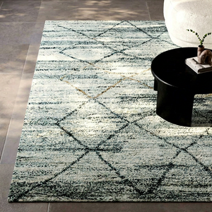 Tapis Jaipur Rugs PKPL-07 noué à la main en polyester gris glacier/bleu marine rectangulaire - Product Image 1