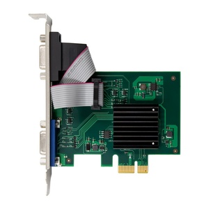 การ์ดจอ PCIe X1 SM750 แบบสองพอร์ต VGA 2D GPU สำหรับเวิร์กสเตชันอุตสาหกรรมแบบฝังตัว พร้อมพัดลมระบายความร้อนสำหรับเดสก์ท็อป รองรับกราฟิก 2D - Product Image 2