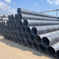 Tuyau en acier soudé en spirale de grand diamètre, technique SMAW, noir, grade Q345B/Q235B, plus populaire en Chine, autres normes, résistant à l'abrasion