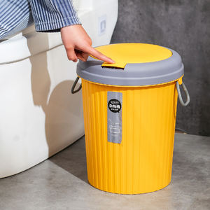 ถังขยะพลาสติกฝาพับ9L ถังขยะมีฝาปิดถังขยะในครัวถังขยะแบบฝาพับ - Product Image 1