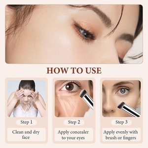 พาเลทคอนซีลเลอร์ 4 สี MLM OEM แบรนด์ส่วนตัว แก้ไขสีผิวส้ม ปกปิดรอยคล้ำใต้ตา ปกปิดเต็มที่ เครื่องสำอางแบบน้ำ ขายส่ง - Product Image 6