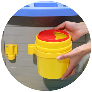 MN-EC007 Chariot d'urgence médical à 5 tiroirs verrouillables avec <span class=keywords><strong>support</strong></span> pour perfusion intraveineuse et porte-désinfectant pour les mains - Product Image 3