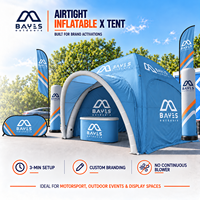 Tente Gonflable Stand de Salon Auvent Instantané Gazebo Dôme d'Air Tente d'Exposition Logo Imprimé Personnalisé Tissu Oxford 400