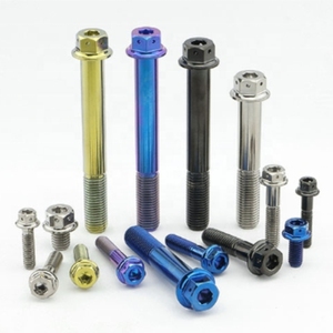 Bu Lông Mặt Bích M7 X 23 M7 X 24 M8 X 32 Màu Đen Vàng Hồng Titan Anodized Gr Ti 5 12 Điểm - Product Image 1