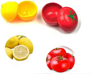 Conteneurs de conservation alimentaire en forme de fruits et légumes, support pour réfrigérateur, bac à légumes, oignon, tomate, citron, poivron vert - Product Image 4