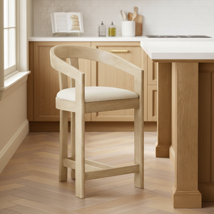 Meubles de cuisine intérieurs de luxe, tabourets de comptoir en bois de chêne, chaises de <span class=keywords><strong>bar</strong></span> modernes en bois - Product Image 1