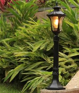 Colonne lumineuse décorative rétro européenne en aluminium moulé sous pression paysage cour jardin rétro LED cour pelouse lumière - Product Image 1