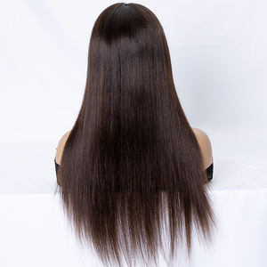 Topper en dentelle complète 10x10 po avec base en soie 4x4 po, cheveux vierges bruts 18 po, densité 130 %, lisses et soyeux, pour femmes chauves aux cheveux fins, en stock - Product Image 3