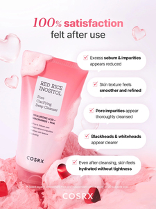 [สำหรับ Afreeca เท่านั้น] [COSRX] ผลิตภัณฑ์ทำความสะอาดผิวหน้า Red Rice Inositol Pore Clarifying Deep Cleanser 150 มล. สำหรับการทำความสะอาดผิวที่มีค่า pH ต่ำและการขจัดความมันส่วนเกิน - Product Image 2