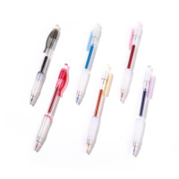 Crayon mécanique transparent personnalisé OEM avec gomme intégrée, largeur d'écriture 0,5 mm, ensemble