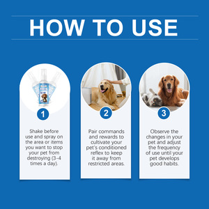 Spray anti-mastication amère pour chiens et chats, spray naturel dissuasif contre la mastication des animaux de compagnie, stoppe les morsures et la mastication, correcteur de comportement - Product Image 6