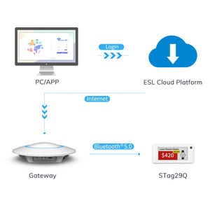 ป้ายราคาอิเล็กทรอนิกส์ MinewTag ขนาด 2.9 นิ้ว สำหรับซูเปอร์มาร์เก็ต ระบบแสดงผล E Ink ESL Epaper - Product Image 2