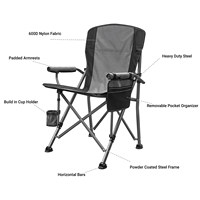 Chaises pliantes compactes portables pour le voyage, le pique-nique, le camping, la pêche, le jardin, la plage