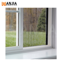 Diseño moderno PVC Ventanas corredizas de doble acristalamiento Pantalla de acero inoxidable Marco de aleación de aluminio Cortina colgante de apertura horizontal