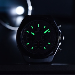 Montre Homme BENYAR 2025 Nouvelle Collection Quartz Étanche Bracelet Silicone Tendance Multifonction Chronographe Affaires + Coffret Cadeau - Product Image 6