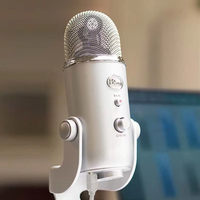 Microphone à condensateur USB Logitech Blue Yeti, 4 directrices polaires, micro de studio Blue VO!CE pour enregistrement et streaming