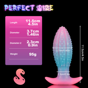 Tre dimensioni bagliore nel buio anale <span class=keywords><strong>Plug</strong></span> <span class=keywords><strong>In</strong></span> Silicone luminoso Dildo ananas <span class=keywords><strong>Plug</strong></span> anale per femmina - Product Image 4