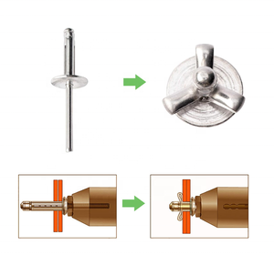 Rivets aveugles TRI-FOLD tête dôme <span class=keywords><strong>Alu</strong></span>/<span class=keywords><strong>alu</strong></span> 4.8X20 - Product Image 6