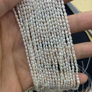 Componentes de cierre de tobillera de perlas de arroz naturales mixtas 1A-4A 5-10mm cadena blanca rosa púrpura tipo de perlas sueltas - Product Image 2