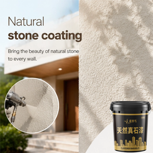 Pintura de Piedra Natural Blue Kingfisher Stone Touch con Textura Natural <span class=keywords><strong>para</strong></span> Muros de Jardín - Product Image 1