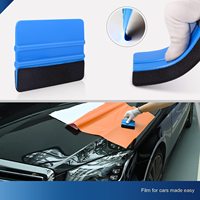 Raclette à vinyle rose en plastique avec feutre, outil de décapage pour artisanat, covering automobile, décalcomanies, vitres et films teintés de cuisine