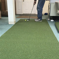 Tapis de golf de grande taille 40 mm de hauteur en herbe synthétique PP pour practice et entraînement, 57960 touffes/m² de densité, rouleau de 10 m/18 m de longueur