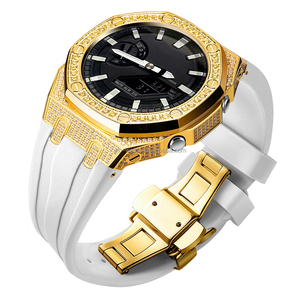 Bracelet de montre-bracelet de remplacement en acier inoxydable 316L avec diamant pour montre Casiaok <span class=keywords><strong>G</strong></span> <span class=keywords><strong>Shock</strong></span> Ga2100 - Product Image 1