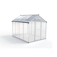 Bricolage Maison Jardin Fée Maisons Vertes Installation Facile avec Toit en Polycarbonate Matériau PVC et Cadre en Acier Assemblé Facilement