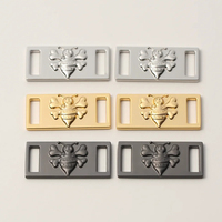 Étiquettes métalliques personnalisées pour lacets de baskets, étiquettes métalliques pour vêtements, boucles de lacets en alliage de zinc, étiquettes métalliques sur mesure