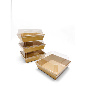 Tùy Chỉnh Bánh Sandwich Bánh Hamburger Hình Chữ Nhật Bánh Mì Hot Dog Kraft Giấy Bao Bì Thực Phẩm Dùng Một Lần Bánh Hộp Với Rõ Ràng Nắp Nhựa - Product Image 4