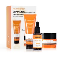 Kit de Soins Visage Naturels Végans Marque Blanche au Vitamine C, Rajeunissant, Éclaircissant et Blanchissant pour Femmes