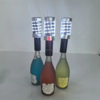 Projecteur laser à quatre têtes LED pour bouteille, en alliage d'aluminium, étanche, idéal pour les fêtes de Noël, les clubs et les bars