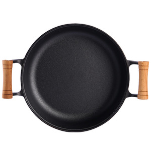 Poêle à frire en fonte 30 cm antiadhésive à fond épais pour griller les steaks sans fumée - Product Image 2