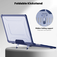 Étui rigide pour ordinateur portable MacBook Air 15 A2941 A3114 A3241 A3448 Pro 16 A3428 avec béquille pliable et protection anti-rayures pour tablette