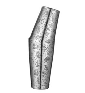 Premium Edelstahl Whisky Wein Barkeeper Getränk Mischen Party Bar Werkzeuge Geätztes Muster Boston Cocktail Shaker Set - Product Image 1