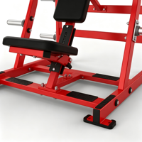 Presse dorsale inclinée isolalette robuste pour entraînement de la poitrine BH1004 – Machine de musculation commerciale réglable, dimensions totales 1500