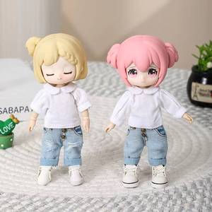 <span class=keywords><strong>Babyhouse</strong></span> OB11 Ropa para bebé Camisa de manga larga blanca pura Accesorios para muñecas Mini juguete de vestir - Product Image 5