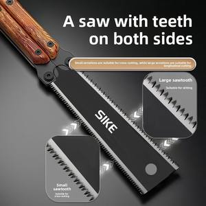 Sierra de mano de doble filo para carpintería, para cortar troncos de árboles, material de madera Hutchison, diseño plegable pequeño y portátil - Product Image 4