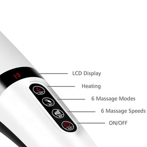 LUYAO-martillo de mano de masaje de percusión con calefacción vibratoria, 7 nodos de repuesto, inalámbrico, 657A - Product Image 3