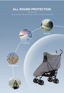 Rain shield baby trend <span class=keywords><strong>city</strong></span> mini 2 passeggino riflettente passeggino leggero con parapioggia per passeggino senza gancio - Product Image 4