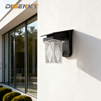 Applique murale solaire LED moderne pour extérieur avec diffuseur en polycarbonate, étanche IP54, pour jardin, patio et véranda